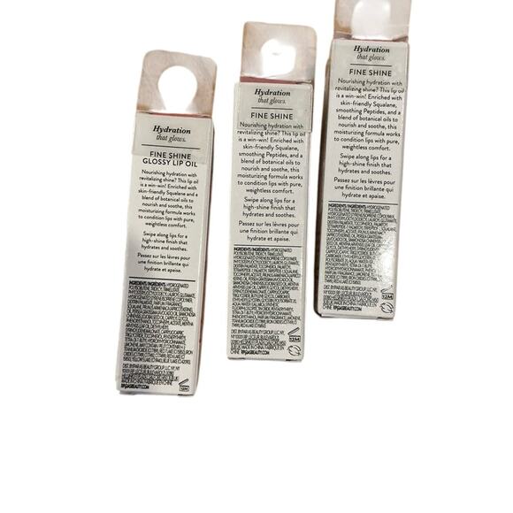 Laura Geller Fine Shine Glossy Lip Oil Trio Rose Mauve Neutral NIB Sealed - Picture 2 of 4